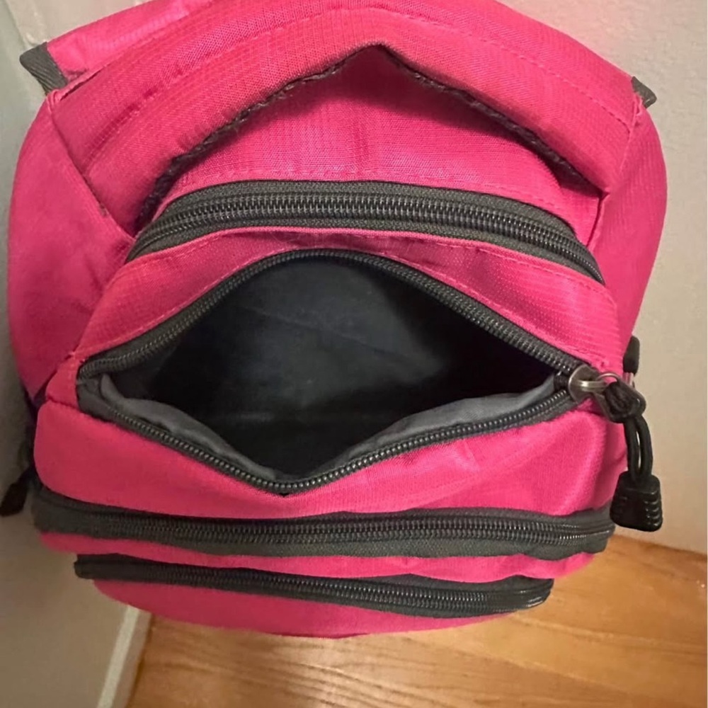 Pink Backpack with Black Accents - Picture 7 of 10